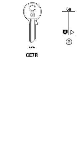 Afbeelding van Silca Cilindersleutel brass CE7R