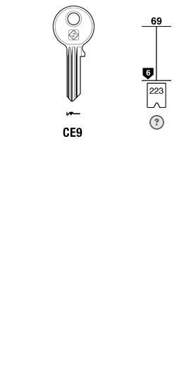 Afbeelding van Silca Cilindersleutel brass CE9