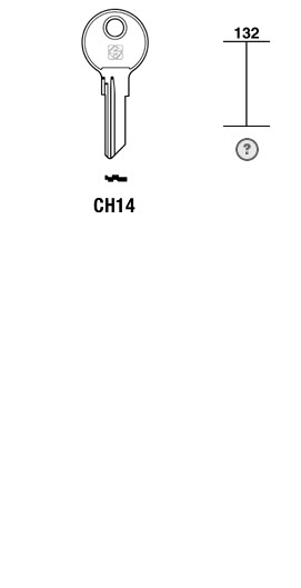 Afbeelding van Silca Cilindersleutel brass CH14