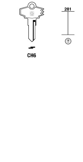 Afbeelding van Silca Cilindersleutel brass CH6