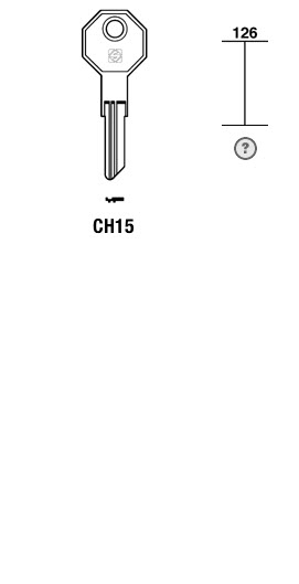 Afbeelding van Silca Cilindersleutel brass CH15