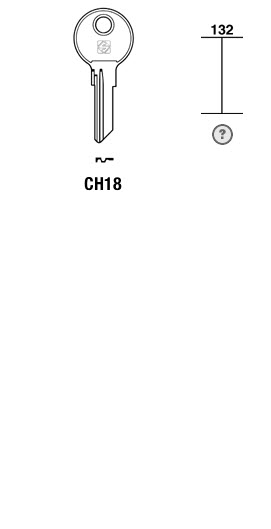 Afbeelding van Silca Cilindersleutel brass CH18