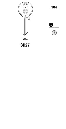 Afbeelding van Silca Cilindersleutel brass CH27