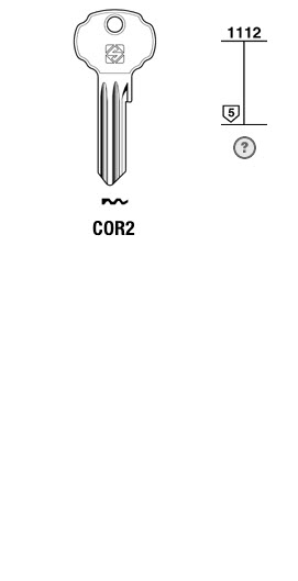 Afbeelding van Silca Cilindersleutel brass COR2