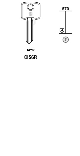 Afbeelding van Silca Cilindersleutel brass CIS6R