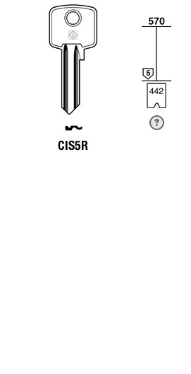 Afbeelding van Silca Cilindersleutel brass CIS5R