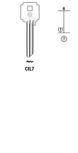 Afbeelding van Silca Cilindersleutel brass CIL7