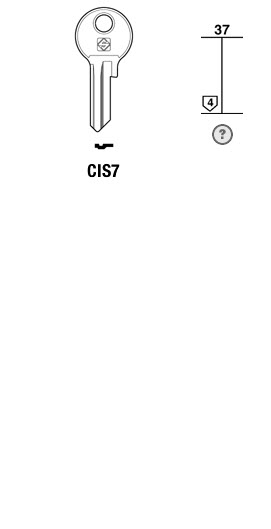 Afbeelding van Silca Cilindersleutel brass CIS7