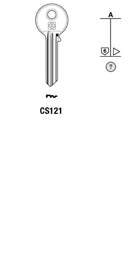 Afbeelding van Silca Cilindersleutel brass CS121