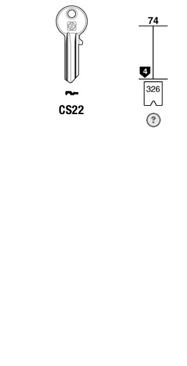 Afbeelding van Silca Cilindersleutel brass CS22