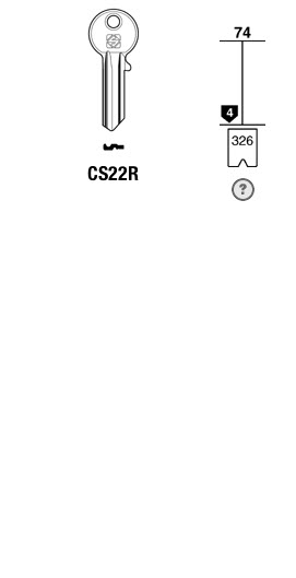 Afbeelding van Silca Cilindersleutel brass CS22R