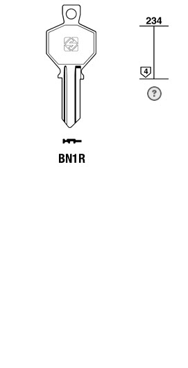 Afbeelding van Silca Cilindersleutel brass BN1R