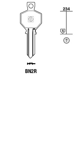 Afbeelding van Silca Cilindersleutel brass BN2R