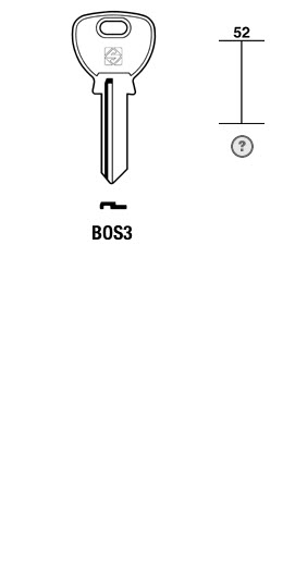 Afbeelding van Silca Cilindersleutel brass BOS3