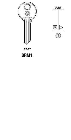 Afbeelding van Silca Cilindersleutel brass BRM1