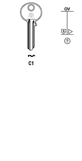 Afbeelding van Silca Cilindersleutel brass C1