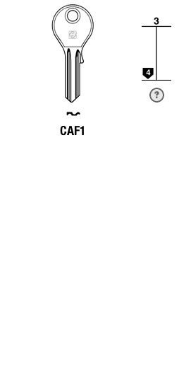 Afbeelding van Silca Cilindersleutel brass CAF1