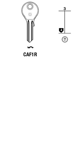 Afbeelding van Silca Cilindersleutel brass CAF1R