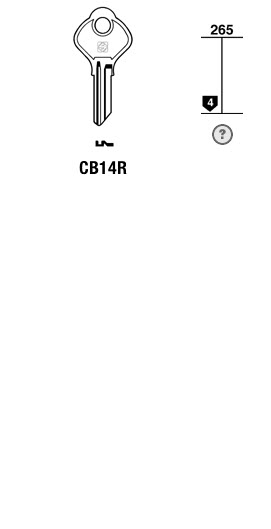 Afbeelding van Silca Cilindersleutel brass CB14R