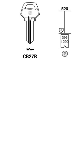 Afbeelding van Silca Cilindersleutel brass CB27R