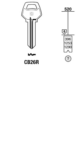 Afbeelding van Silca Cilindersleutel brass CB26R