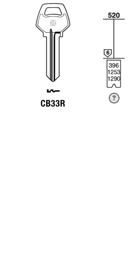 Afbeelding van Silca Cilindersleutel brass CB33R