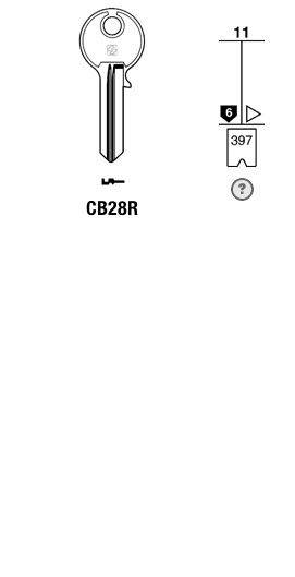 Afbeelding van Silca Cilindersleutel brass CB28R