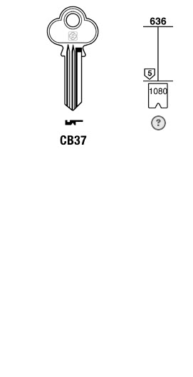 Afbeelding van Silca Cilindersleutel brass CB37