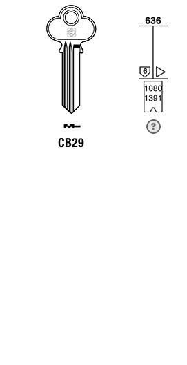 Afbeelding van Silca Cilindersleutel brass CB29