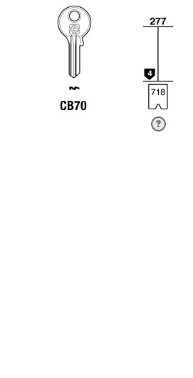 Afbeelding van Silca Cilindersleutel brass CB70