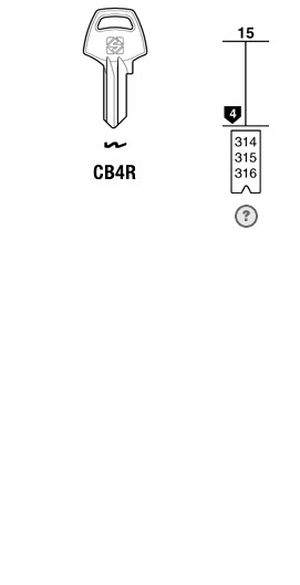 Afbeelding van Silca Cilindersleutel brass CB4R