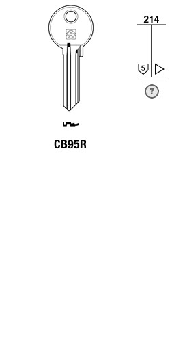 Afbeelding van Silca Cilindersleutel brass CB95R