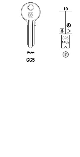 Afbeelding van Silca Cilindersleutel brass CC5