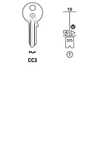 Afbeelding van Silca Cilindersleutel brass CC3