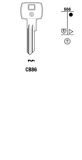 Afbeelding van Silca Cilindersleutel brass CB86