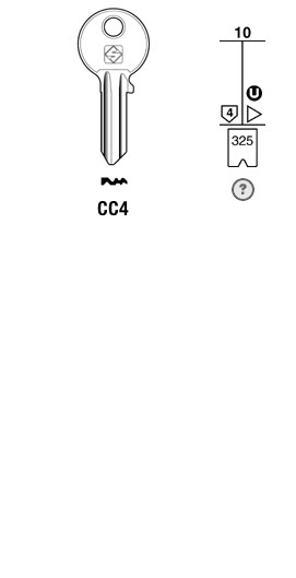 Afbeelding van Silca Cilindersleutel brass CC4