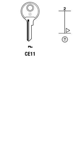 Afbeelding van Silca Cilindersleutel brass CE11