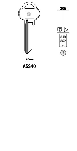 Afbeelding van Silca Cilindersleutel brass ASS40