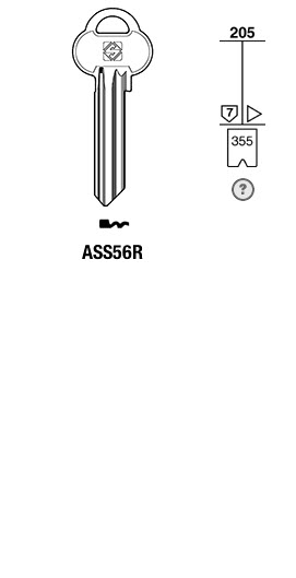 Afbeelding van Silca Cilindersleutel brass ASS56R