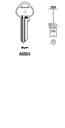 Afbeelding van Silca Cilindersleutel brass ASS53