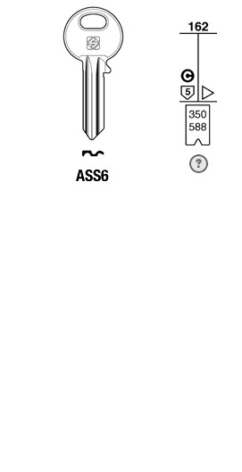 Afbeelding van Silca Cilindersleutel brass ASS6