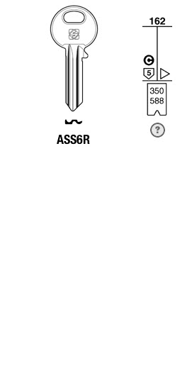 Afbeelding van Silca Cilindersleutel brass ASS6R