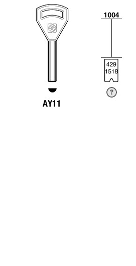 Afbeelding van Silca Cilindersleutel brass AY11