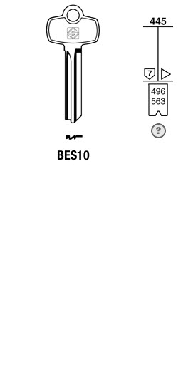 Afbeelding van Silca Cilindersleutel brass BES10