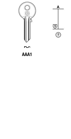 Afbeelding van Silca Cilindersleutel brass AAA1