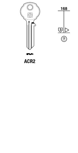 Afbeelding van Silca Cilindersleutel brass ACR2