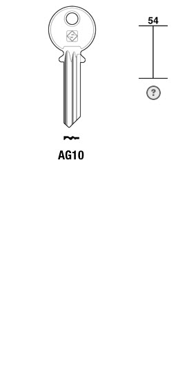 Afbeelding van Silca Cilindersleutel brass AG10