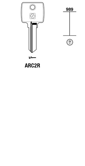 Afbeelding van Silca Cilindersleutel brass ARC2R