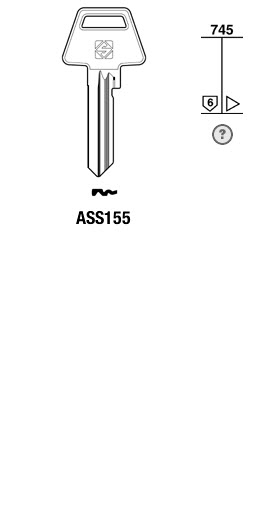 Afbeelding van Silca Cilindersleutel brass ASS155