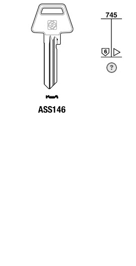 Afbeelding van Silca Cilindersleutel brass ASS146